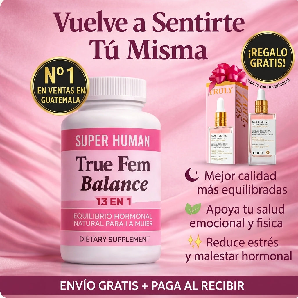 True Fem™ 60 Cápsulas - Recupera tu salud Femenina y Equilibrio Hormonal + Envío Gratis