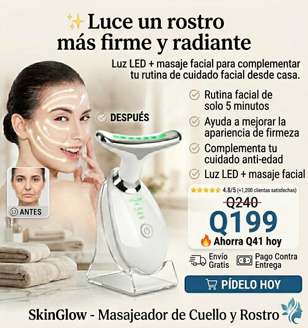 masajeador facial con led con vibracion