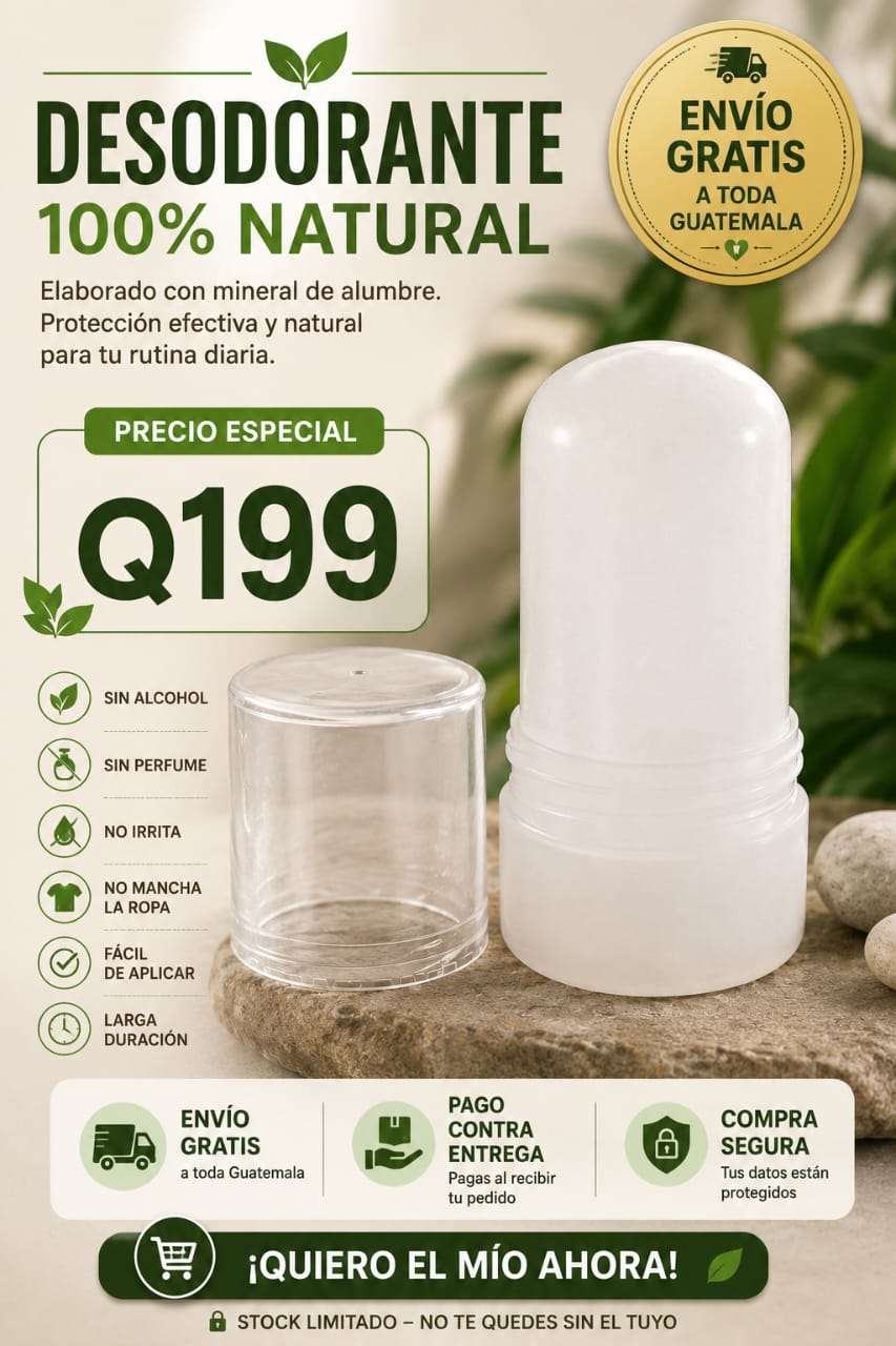 Desodorante de Piedra Alumbre