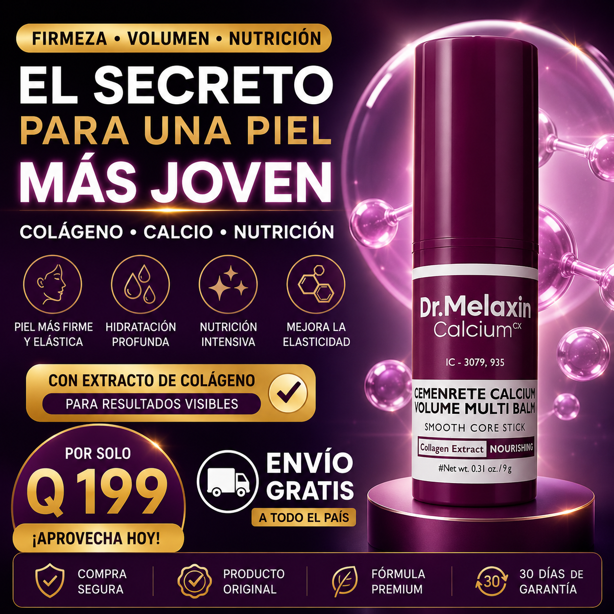 Dr. Melaxin Bálsamo Coreano de Colágeno Reafirmante Antiedad y Antiarrugas