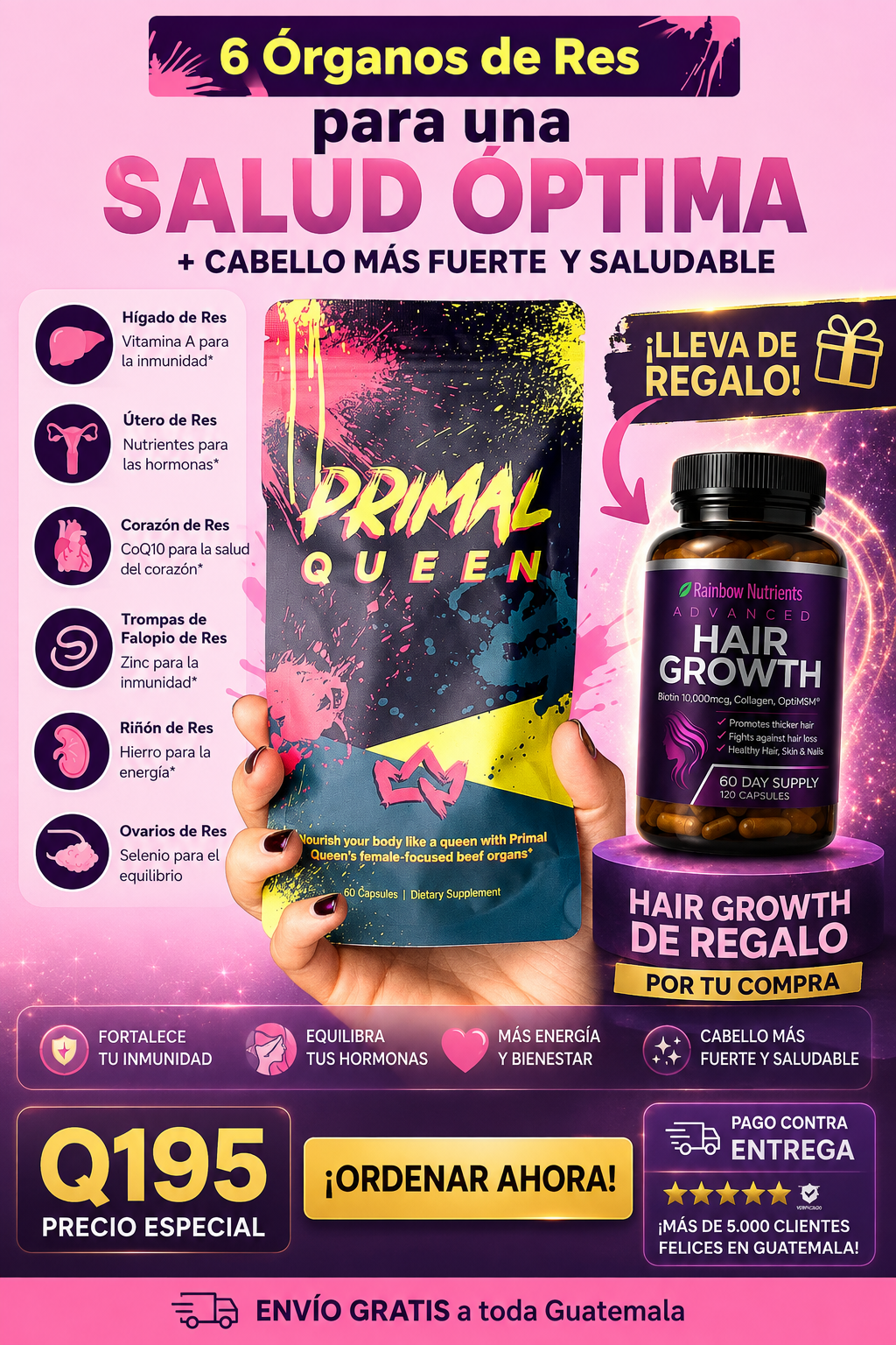 Primal Queen™ –Apoya el equilibrio hormonal femenino Aumenta energía y resistencia natural + Regalo