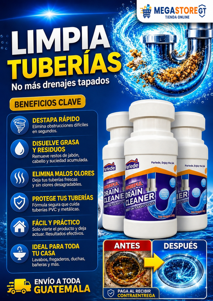 3X1 LIMPIA TUBERIAS + ENVIO GRATIS