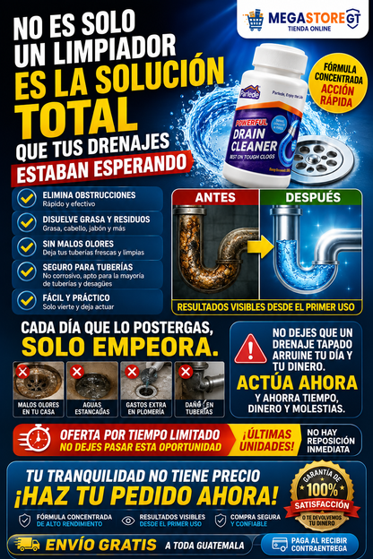 3X1 LIMPIA TUBERIAS + ENVIO GRATIS