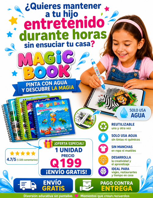 Cuaderno de Pintura Mágica con Agua