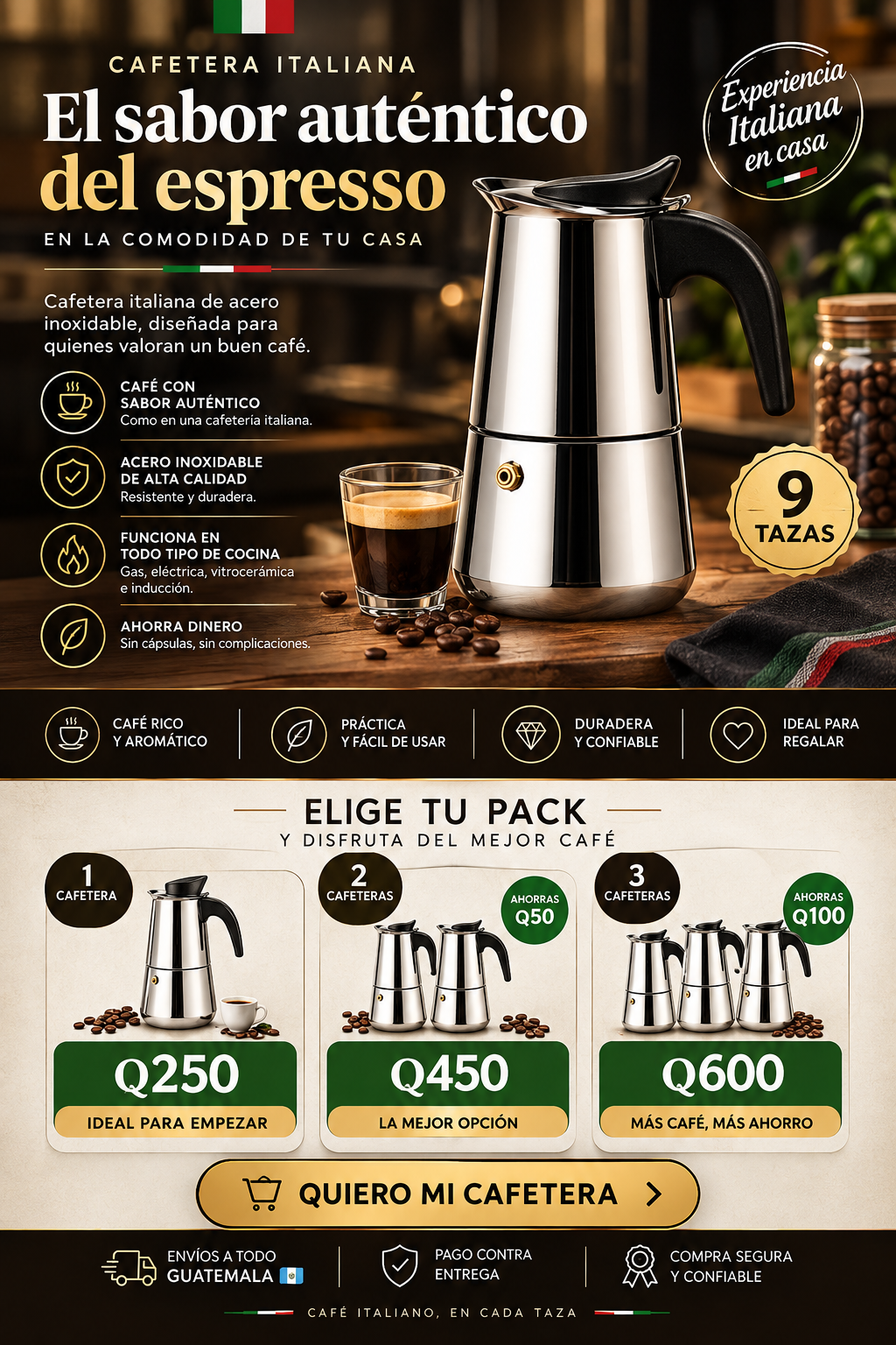 Cafetera Italiana | Envio Gratis