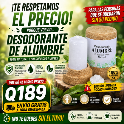 Desodorante de Piedra Alumbre