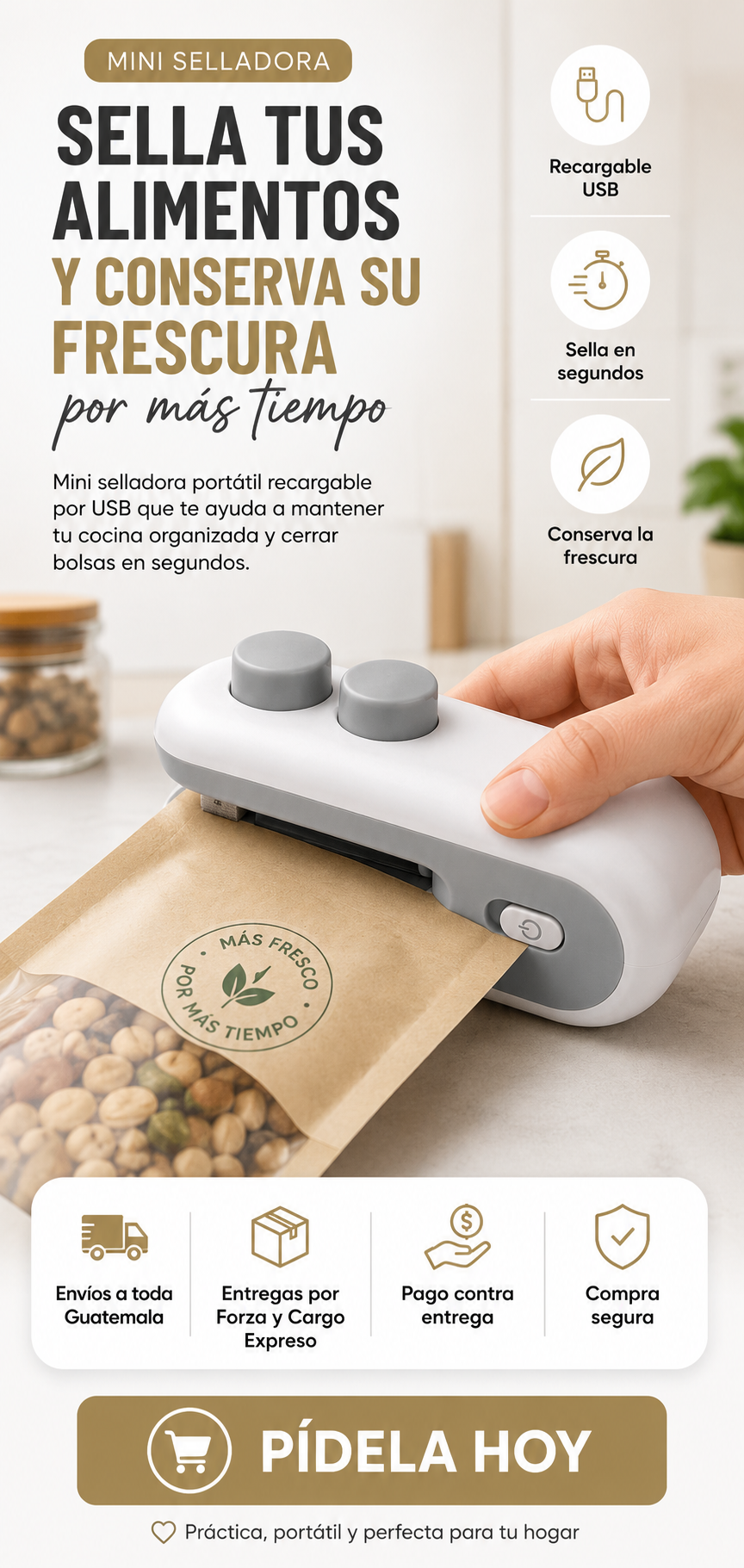 Mini Sellador de Bolsas + ENVIO GRATIS