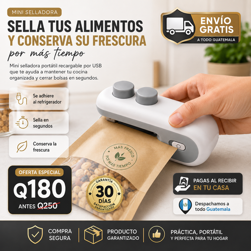 Mini Sellador de Bolsas + ENVIO GRATIS