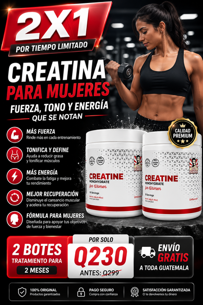 CREATINA MONOHYDRATE 2X1 + ENVIO GRATIS