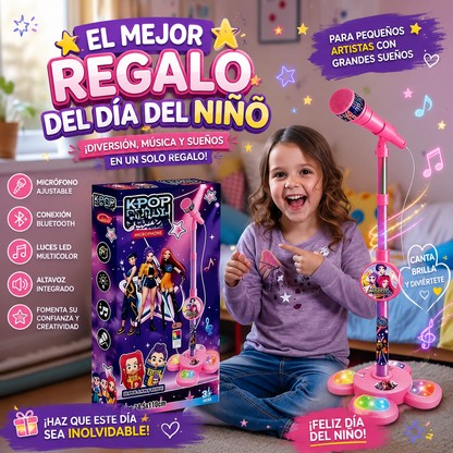 Micrófono Karaoke Infantil “Guerreras K-POP” 👧🎤 El Favorito de las Niñas