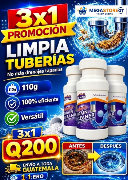 3X1 LIMPIA TUBERIAS + ENVIO GRATIS