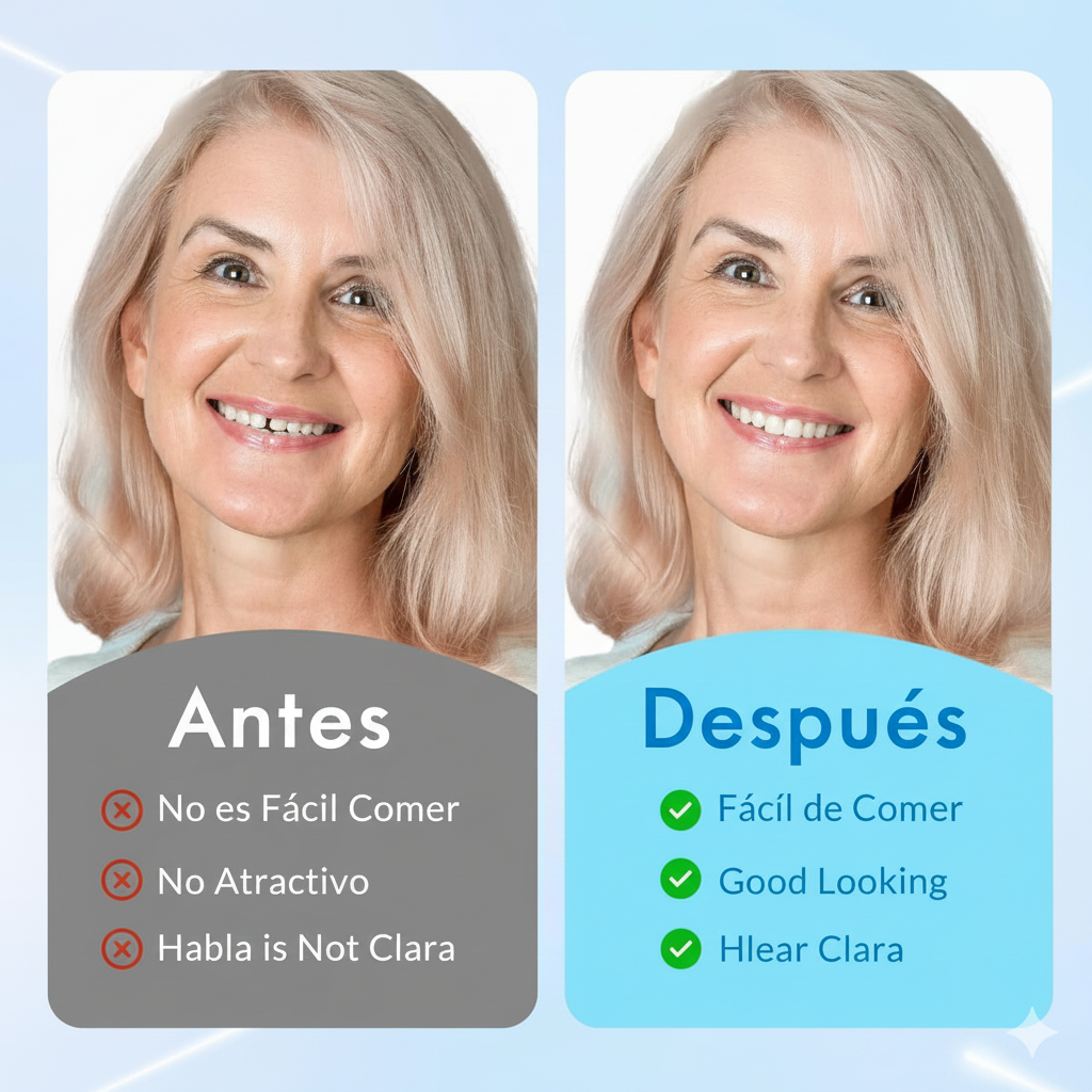 Dentadura ajustable para una sonrisa natural y segura. Hacemos envíos gratis🎁  a todo Guatemala