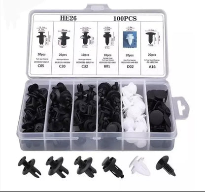 KIT 100 CLIPS "REMACHES" PARA CARRO.