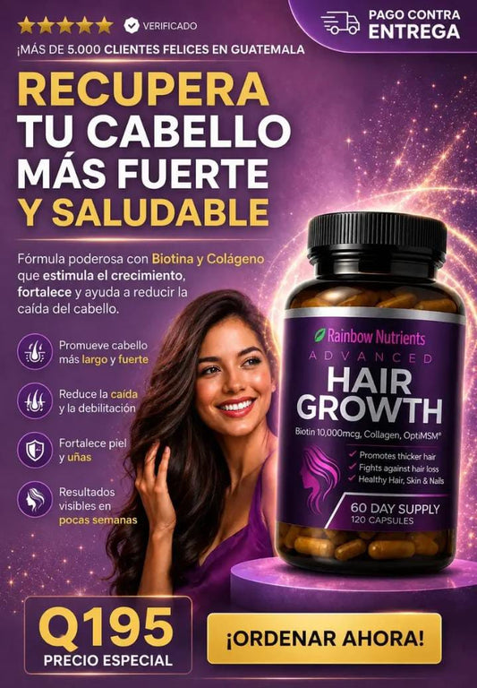 Vitaminas Rainbow Nutrients Para El Crecimiento Del Cabello + ENVIO GRATIS