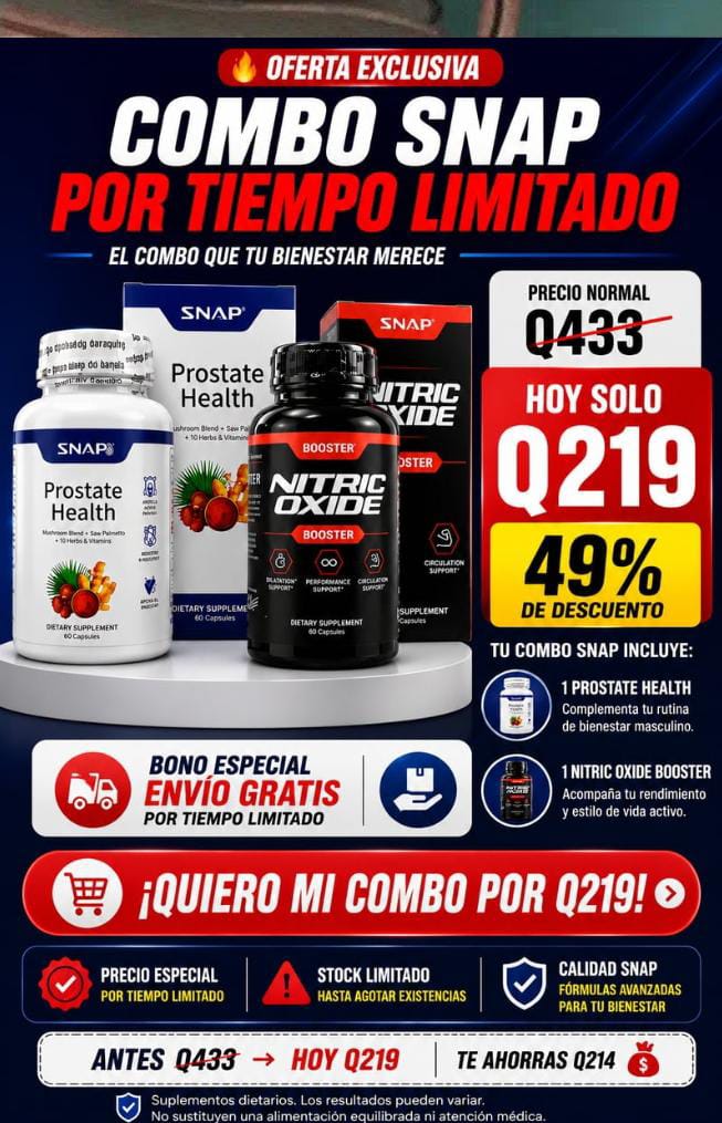 2x1: NITRIC OXIDE + PROSTATE HEALTH, Bienestar masculino natural y efectivo