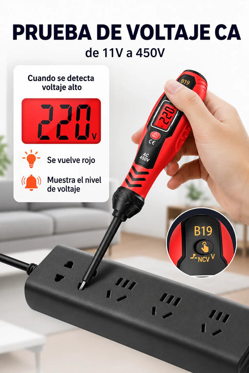✍️⚡Comprobador de voltaje inteligente sin contacto: la mejor herramienta para electricistas, segura y eficiente💡
