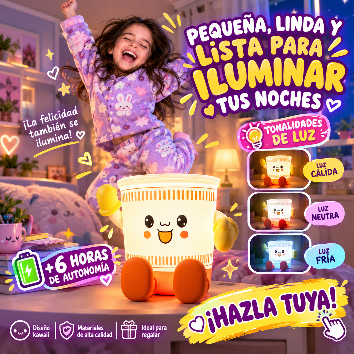 LumiCompañera: La Luz Kawaii Que Acompaña Sus Noches